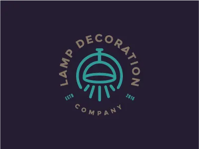 Lamp Decoration Company brand branding decor furniture house icon interior lamp lettering logo mark shop