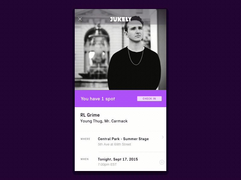 Check-In app interaction ios ui ux