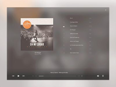 Player Music App app interface music player ui ux web