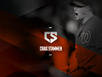 Craig Stammen Branding athlete baseball black branding c orange pitcher s sports