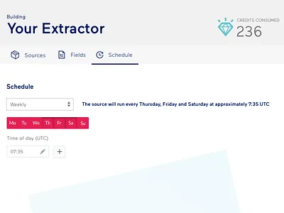 Schedule Weekly customize schedule weekly