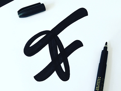 F clear custom f flow letter sketch type