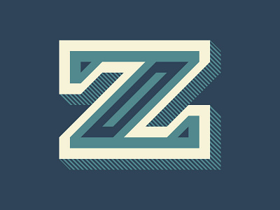 Dropcap Z angles dropcap flat geometry grid vintage z