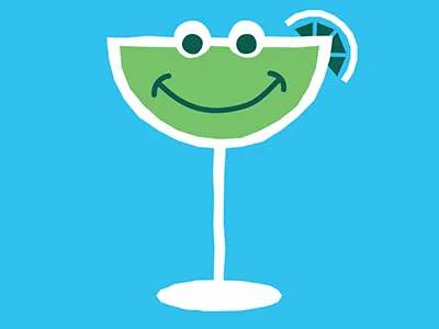 Marg guy design face illustration lime marg margarita smiley