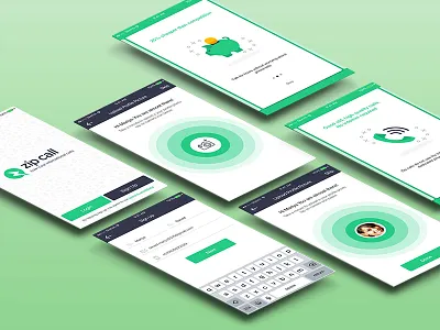 Zip Call iOS Concept Design app application call design icon illustration ios onboarding ui ux zip zipcall