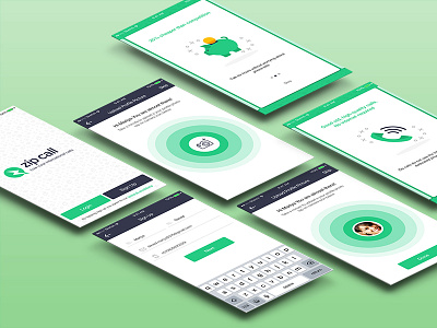 Zip Call iOS Concept Design app application call design icon illustration ios onboarding ui ux zip zipcall