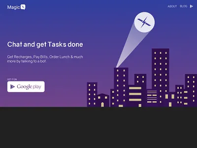 MagicX website first fold concept app batman biils first fold food magicx recharge website