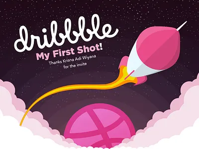 My first shot! dribbble first shot invite launch paraguay rocketship space spacial