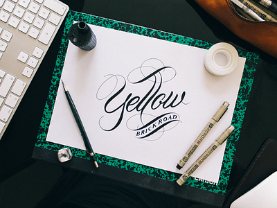 Yellow Brick Road handlettering lettering logo logotype typography