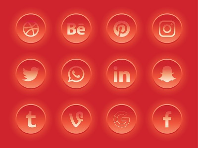 Social Media Icon gradient icon logo logotype media minimalist social socialmedia ui