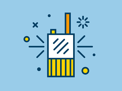 Staff Support employees help radio staff support walkie talkie