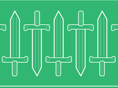 Swords green icon patter sword vector