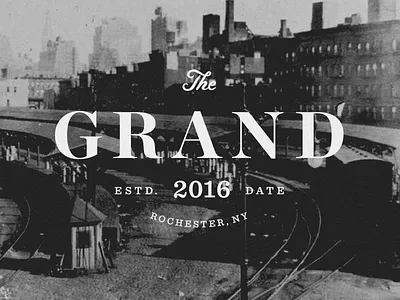 The Grand logo logotype serif typography vintage