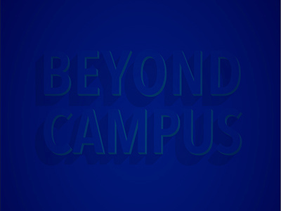 Beyond Campus 3d typography