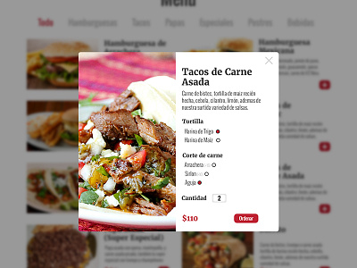 Ready to order tacos! 🌮 clean design fast food homepage order product restaurant tacos tasty ui web website