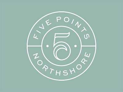 5 Points Logo logo numbers typography