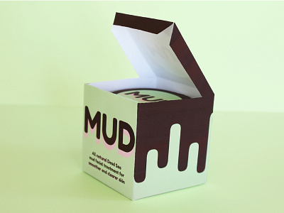 MUD beauty brand identity branding facial mask mud package design packaging