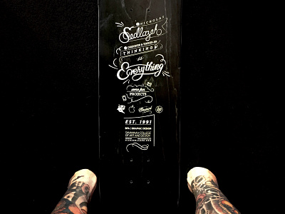 Résumé Engraved on Skateboard custom cutter drawing engraved hand drawn laser résumé skateboard type typography