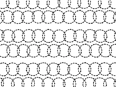 no.013 black circle circles flower ink pattern plant white