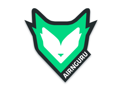 Sticker airline airnguru brand fox green sticker