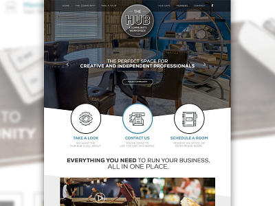 The Hub - A Community Workspace design digital website