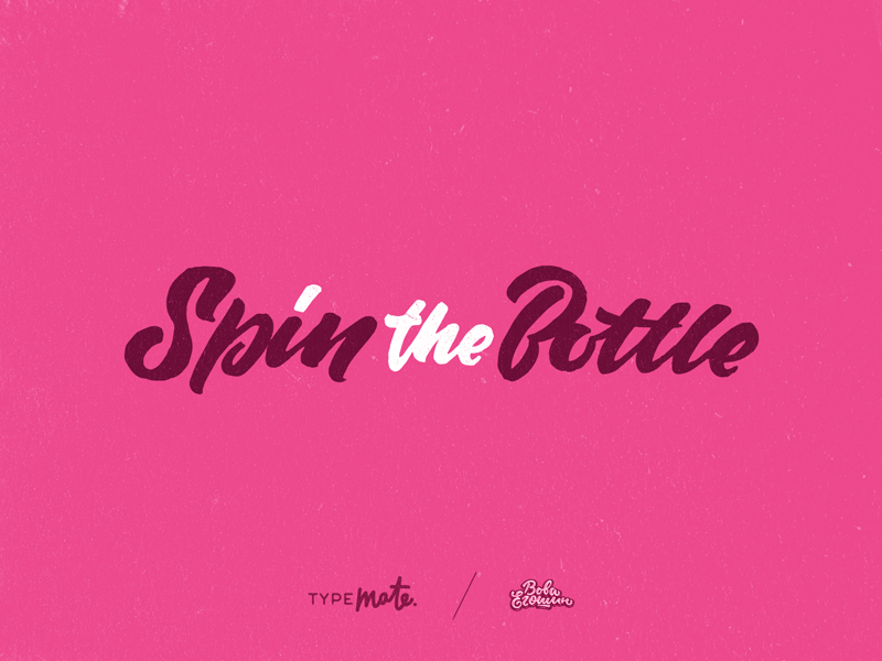 Spin the bottle sketches app bottle calligraphy customtype dating lettering logo meeting sketch spin type