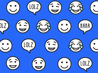 LOLZ pattern emoji icons pattern wallpaper