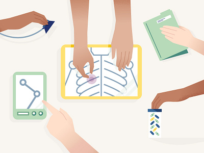 Health Care System equipment hands health care medical technology tools