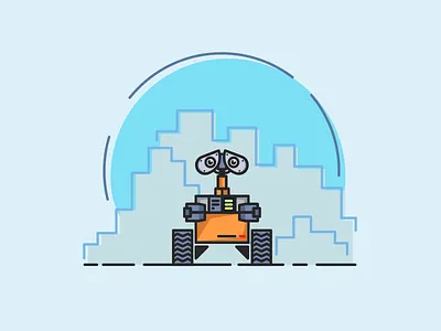 Wall-E disney illustration pixar robot wall e walle