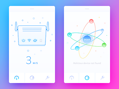 Wifi app blue daily ui illustration line mode simple system ui ux wifi control