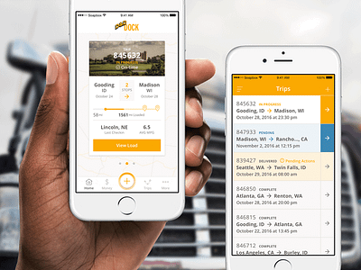 D&D Dispatch App app interface ios load app mobile sketch transport transportation trucking ui user interface ux