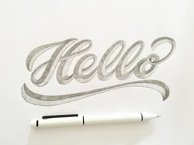 Hello Handlettering brush lettering retro script