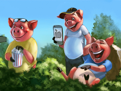 3 pigs.