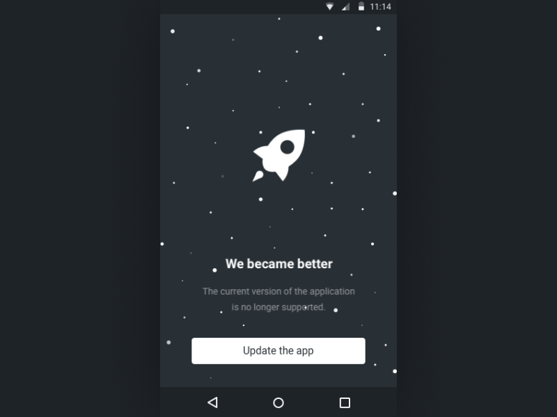 Update animation app depreciation gif rocket screen space ui update ux