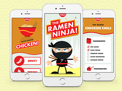 The Ramen Ninja! app iphone ninja ramen ui ux