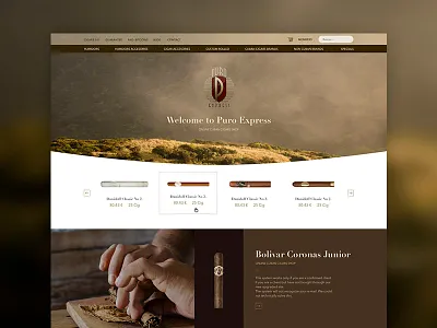 Puro Express cart design e commerce elegant home rebrand redesign shop web