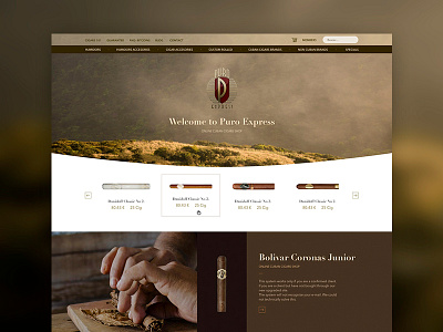 Puro Express cart design e commerce elegant home rebrand redesign shop web