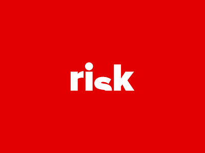 Risk branding drowning inspiration logo negative negativespace risk text textual typography