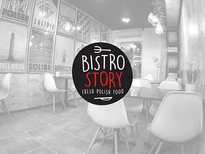Bistro Story bistro black branding food fresh hand logo polish