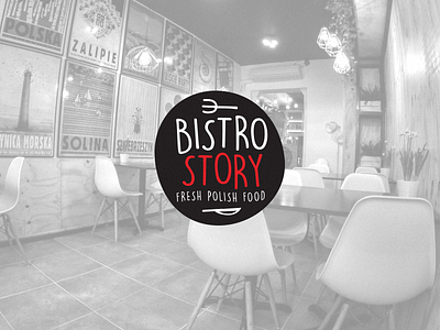 Bistro Story bistro black branding food fresh hand logo polish