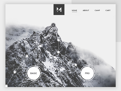 Daily UI #3 Landing Page no -2 dailyui landing minimal mountain page trekking ui web webdesign website