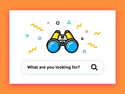 Search Bar bar big icon binoculars daily fun playful search