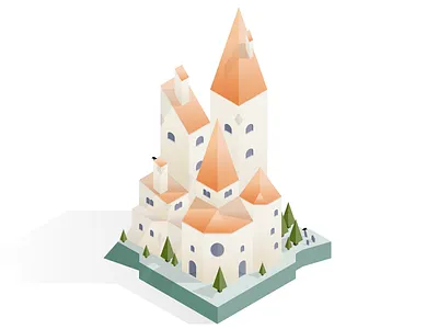 Dracula's Castle castle dracula isometric