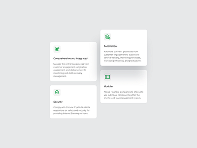 FPT. Lendvero - UI Cards card components dashboard debt design system fpt green homepage loan technology ui ui elements ui kit ux website