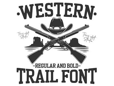 Western Trail Font Duo – Cowboy Rodeo & Wild West Typeface aesthetic font bold cowboy font country font cowboy design cowboy font cricut font farmhouse font rodeo alphabet rodeo branding rodeo font rustic font silhouette font sublimation font t shirt font vintage font western font western typography wild west font