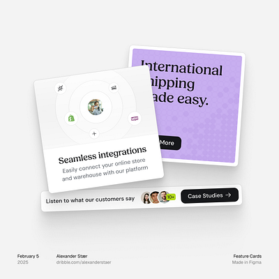 Feature Cards branding cards design minimalistic simple ui web design