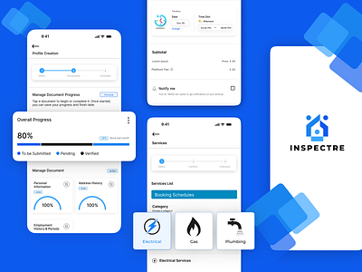 Inspectre App Mockups-Workforce Management Platform appdesigns appideas appmockups appuiux art behance branding cleandesigns creative dailyui designer dribbble interface minimaldesigns productdesigns trendingdesigns ui uiux ux workmanagement