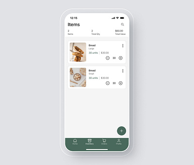 Manage items mobile screen for an inventory app figma inventory mobile mockup uiux update items