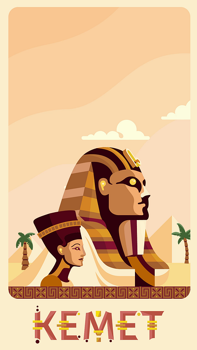 Ancient Egypt ancient animation clouds design egypt graphic design illustration illustrator motion graphics nefertiti palms pharaoh pyramids varm vector