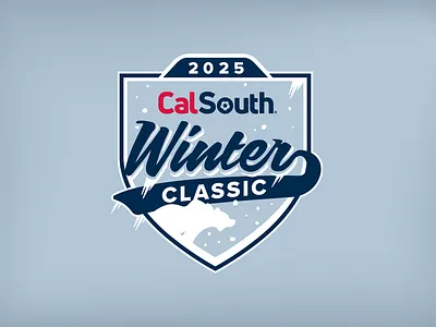 Cal South Soccer Winter Classic Tournament logo branding club sports design federation identity illustration league logo snow soccer sports team sports tournament winter youth sports